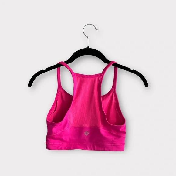 Athleta Neon Pink Yoga Sports Bra SIZE XS - Picture 2 of 6